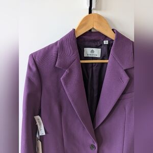 Babaton Royal Purple Blazer Structured Suit Jacket